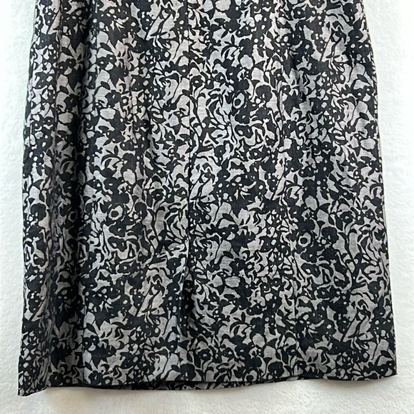 J. Crew Sheath Dress Size 12 Black/Gray Linen Blend Cap Sleeves Lined EUC - Picture 8 of 12